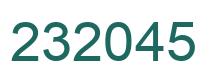 Number 232045 green image