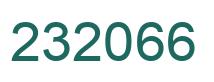 Number 232066 green image