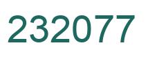 Number 232077 green image