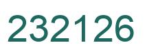 Number 232126 green image