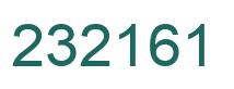 Number 232161 green image