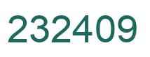 Number 232409 green image