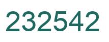 Number 232542 green image