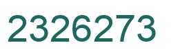 Number 2326273 green image
