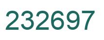 Number 232697 green image