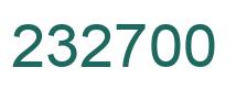 Number 232700 green image