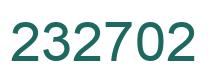 Number 232702 green image