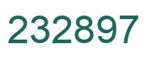 Number 232897 green image