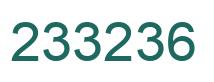 Number 233236 green image