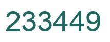 Number 233449 green image
