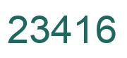 Number 23416 green image