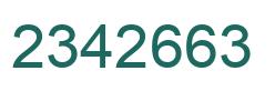 Number 2342663 green image