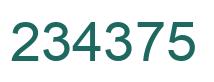 Number 234375 green image