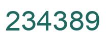 Number 234389 green image