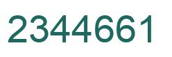 Number 2344661 green image