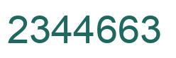 Number 2344663 green image