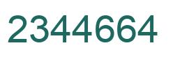 Number 2344664 green image