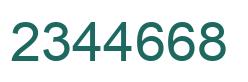 Number 2344668 green image
