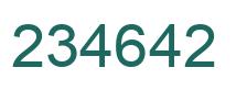 Number 234642 green image
