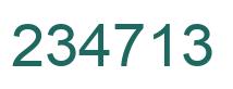 Número 234713 imagen verde