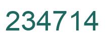 Number 234714 green image
