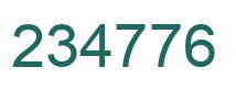 Number 234776 green image