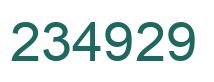 Number 234929 green image