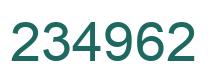 Number 234962 green image
