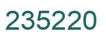 Number 235220 green image