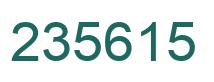 Número 235615 imagen verde