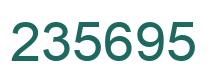 Number 235695 green image