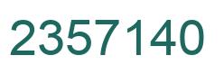 Number 2357140 green image