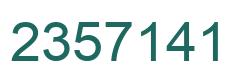 Number 2357141 green image