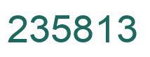 Number 235813 green image