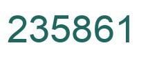 Number 235861 green image