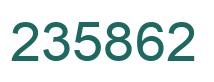Number 235862 green image