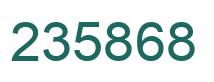 Number 235868 green image