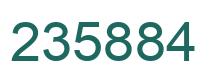 Number 235884 green image