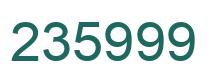 Number 235999 green image