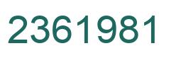 Número 2361981 imagen verde