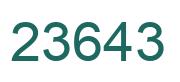 Number 23643 green image