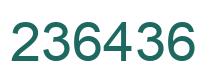 Number 236436 green image