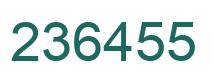 Number 236455 green image