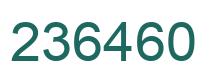 Number 236460 green image