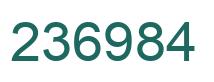 Number 236984 green image