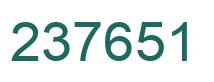 Number 237651 green image