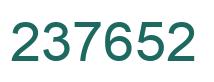 Number 237652 green image
