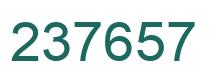 Number 237657 green image
