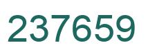 Number 237659 green image