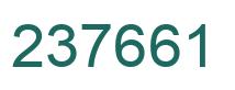 Number 237661 green image